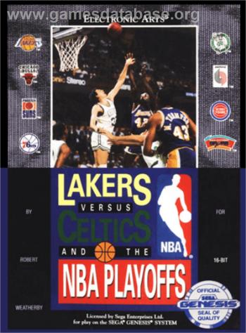 Cover Lakers vs Celtics and the NBA Playoffs for Genesis - Mega Drive